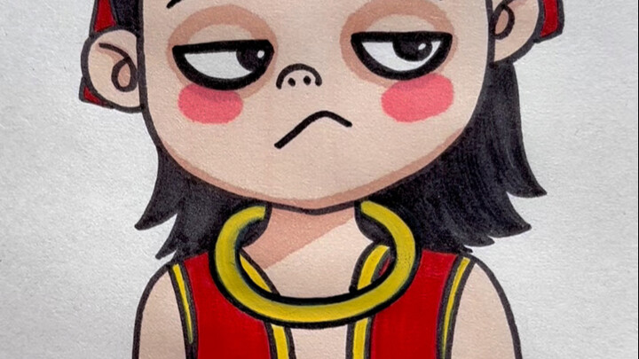 30秒教你画哪吒，你学会了吗？#哪吒之魔童闹海 #画哪吒 #哪吒简笔画 #儿童简笔画