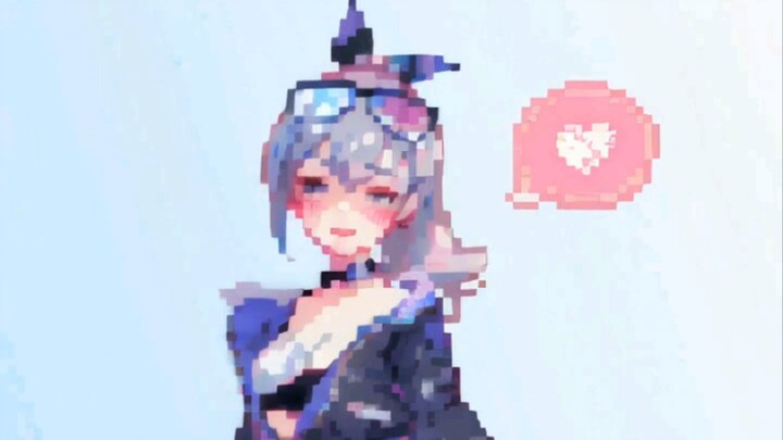 Silver Wolf Pixel Shake