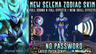 New Selena Zodiac Skin Script No Password | Full Sound & Full Effects | Mobile Legends