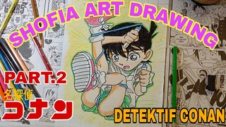 drawing anime detektif Conan part.2