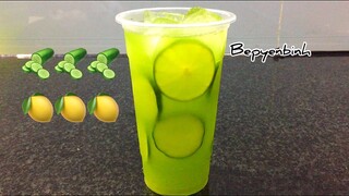 NƯỚC ÉP DƯA LEO 🥒 CHANH 🍋 ĐẸP DA ĐẸP DÁNG. NƯỚC UỐNG GIẢM CÂN. BẾP YÊN BÌNH