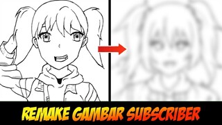 Cara Menggambar Karakter Berponi Dan Kuncir Dua || Remake Gambar Original Character Subscriber