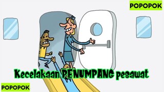 Kecelakaan Penumpang Pesawat || Animasi Lucu PopoPok