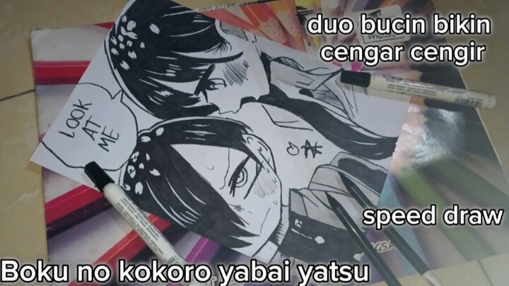 ||speed draw yamada dari anime Boku no kokoro yabai yatsu|| pt2