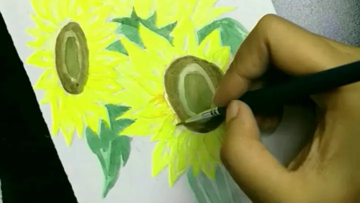 Sunflower - Watercolor Painting (Speedpaint)