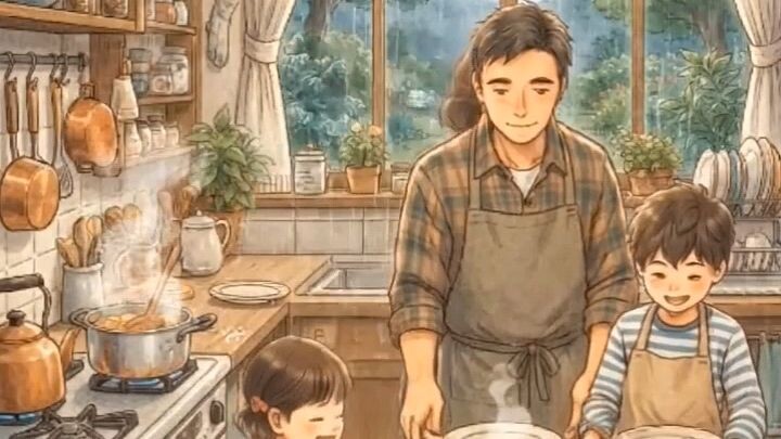 Happy Family Cocking Together ♥️#shorts#ghibli#follow