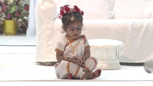 An Indian dance performance by a two-and-a-half-year-old Indian dancer