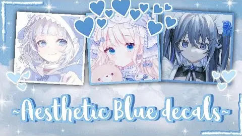 Aesthetic Blue Anime icon decals / decal ids | For your Royale high  journal, Bloxburg, Etc. ♡(ӦｖӦ｡) - Bilibili