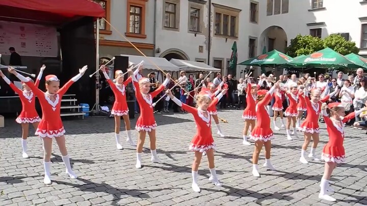 Czech girl dancing