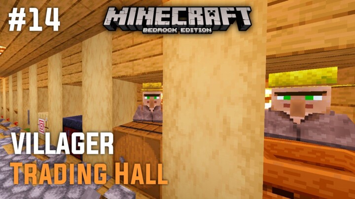 Villager trading hall kita sudah jadi!!! - Minecraft Survival#14