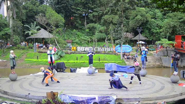 short action perfom naruto cosplay team 7 reunion vs uchiha madara