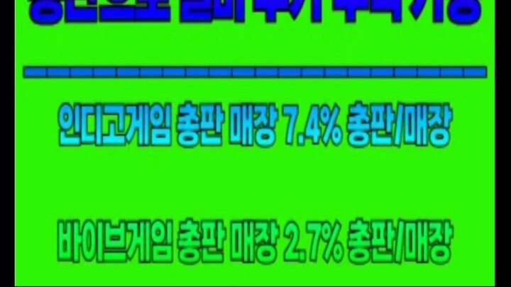 0️⃣1️⃣0️⃣-7️⃣5️⃣3️⃣2️⃣-0️⃣2️⃣7️⃣0️⃣ 인디고게임 7.4% 바이브게임 2.7% AK게임 9.9%
