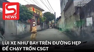 Tài xế lùi xe như bay trên đoạn đường hẹp để chạy trốn CSGT nhưng hành động sau đó gây bức xúc hơn