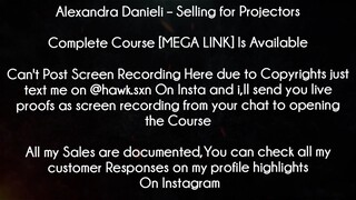 Alexandra Danieli Course Selling for Projectors download