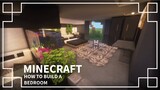 ⚒️[Minecraft Tutorial]: How to make a Modern Bedroom with Aquarium | Dark Themed Bedroom 🖤 #3