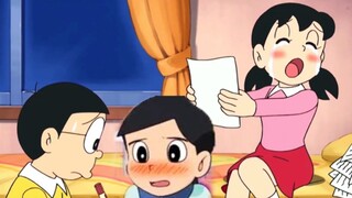 "Nobita pushed Xiaoshan but he didn't have the strength."