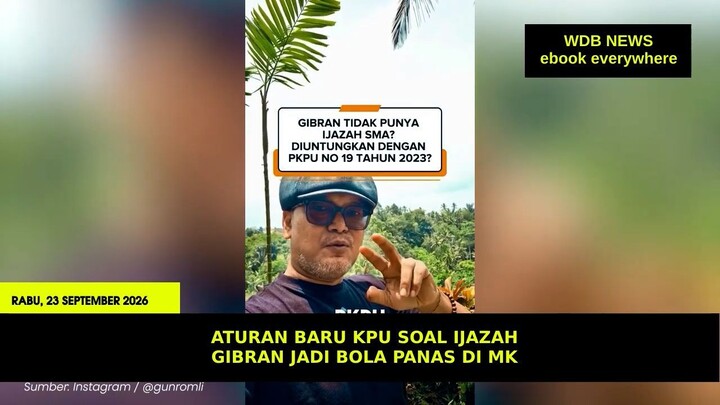 Aturan Baru KPU Soal Ijazah Gibran Jadi Bola Panas di MK