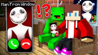 How Scary MAN FROM WIND Called Baby JJ and Mikey at Night in Minecraft? - Maizen