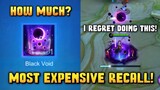 MY WORST NIGHTMARE! ATTEMPT TO GET BLACK VOID EPIC RECALL EFFECT | HOW MUCH? - MLBB