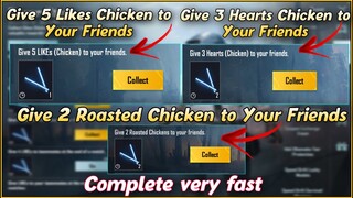 Give 5 Likes Chicken to Your Friends | Give 3 Hearts Chicken to Your Friends | Give2 Roasted Chicken