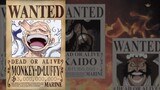 Wanted bounty of the members of Four Emperor Luffy's and the most dangerous characters in one piece