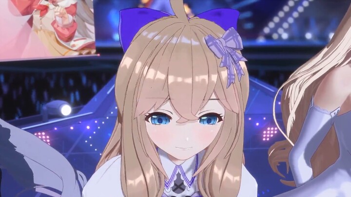 All members of A-SOUL stick out their tongues, Nailin and Jiaran [drool like soybeans], Wanwan [swea