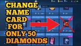 HOW TO GET CHANGE NAME CARD FOR ONLY 50 DIAMONDS (SEASON 18)