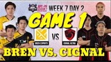 MLBB MPL PH S7 Week 7 Day 2  Cignal Ultra vs Bren Esports GAME 1  BREN VS CIGNAL GAM