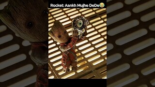 Us Aadmi Ki Aankh Chahiye 🤣 Rocket Funny Scene #shorts #rocket #marvel