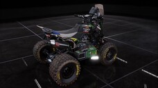 Quad Yamaha raptor 700 in Dakar Desert Rally. Enrico racing team.