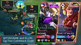 iNGAME MEET KLOD IN RANKED!! | TWO COMEBACK KING IN ONE TEAM! (WIN OR LOSE??) BEST BUILD MLBB