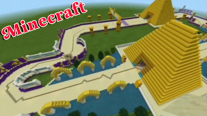 Making pharaoh's pyramid circuit of QQ Speed in Minecraft