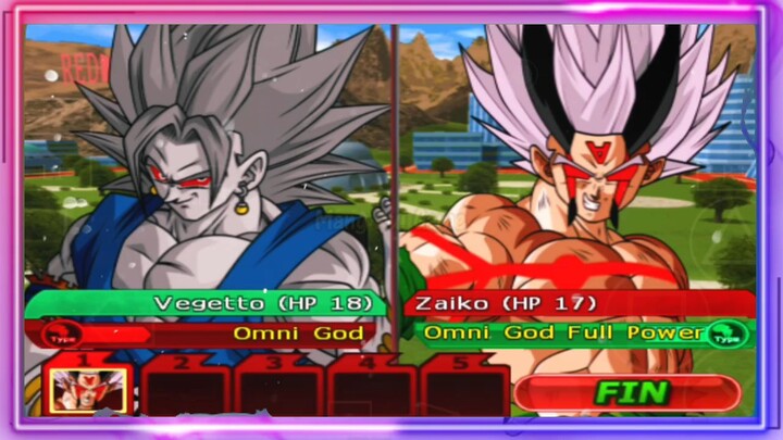 VEGETTO OMNI GOD VS ZAIKO OMNI GOD FULL POWER - DB MOD ANDROID GAMEPLAY