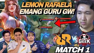 GILA LEMON PICK RAFAELA !! EMANG ALIEN SATU INI !! RRQ VS GEEK FAM MATCH 1 - MPL S12