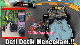 Hah.! Kecelakaan Mobil Truk Tragis Di Sitinjau Lauik ~ Mobil Truk Oleng Tabrak Pajero | Animasi Lucu