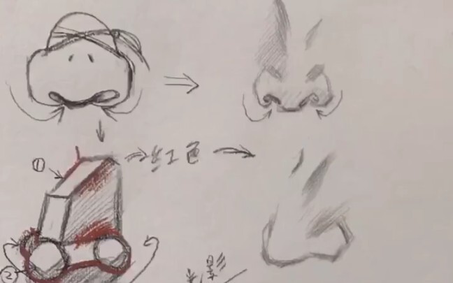 Penjelasan struktur hidung dalam menggambar sketsa