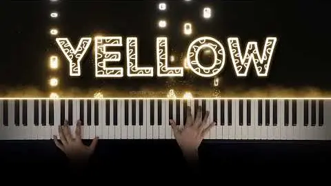 Coldplay - Yellow | Piano Cover with Violins (with Lyrics & PIANO SHEET)