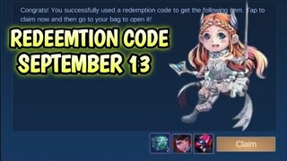REDEEMTION CODE/ SEPTEMBER 13 2020