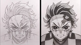 How to Draw TANJIRO (Rage) - Kimetsu no Yaiba