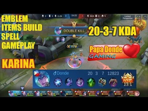 Karina Gameplay - Score (20-3-7) Donde - Mobile Legend 2021-January