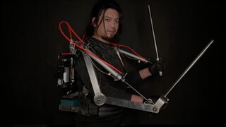 Homemade robotic exoskeleton that can assist with cooking and massage
