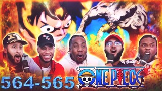 LUFFY USES RED HAWK! One Piece eps 564/565 REACTION