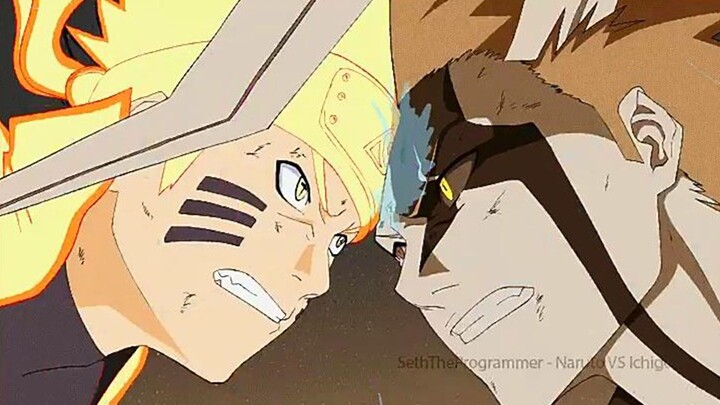 The fan work of Ichigo vs Naruto is so cool.