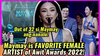 OMG! Maymay, PANALO bilang FAVORITE FEMALE ARTIST ng Awit Awards 2022!