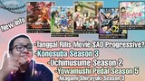 Bahas Movie Sao progressive,konosuba s3,uchimusume s2,yowamushi pedal s5,akagami shirayuki s3 ||Req