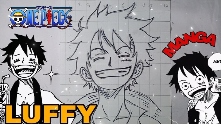 menggambar luffy , one piece