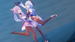 Genshin Impact /MMD/4K-Good sisters should wear black stockings together-Ganyu/Keqing