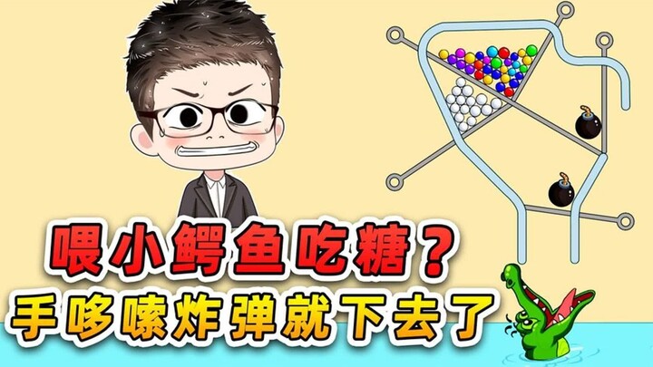 喂小鳄鱼吃糖？我手一哆嗦，把炸弹塞它嘴里了