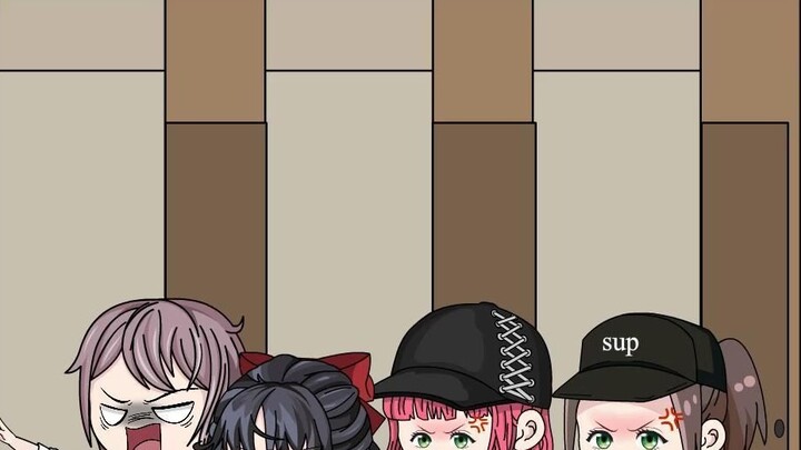 The men's restroom was occupied by four fairies, who also scolded me (5)