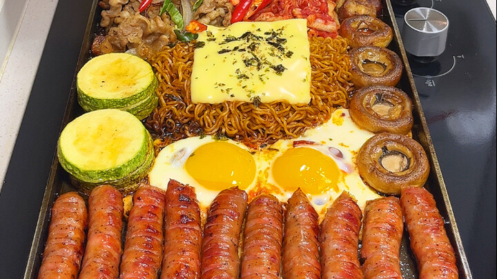 ปฏิเสธส่งอาหารมา 417 วัน | เนื้อย่างบนแผ่นเหล็ก+บะหมี่โซบะเย็นใส่กุ้ง+เครื่องดื่มพระอาทิตย์ตกสุดพิเศ